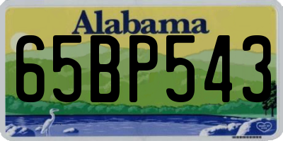 AL license plate 65BP543