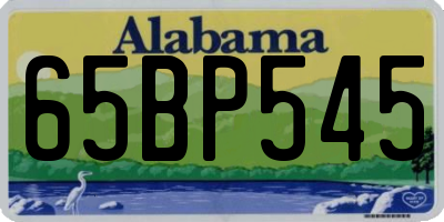 AL license plate 65BP545