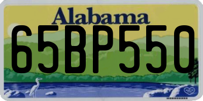AL license plate 65BP550