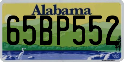 AL license plate 65BP552