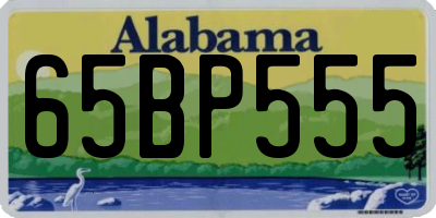AL license plate 65BP555