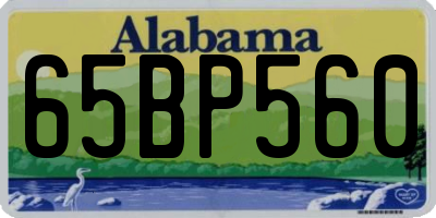 AL license plate 65BP560