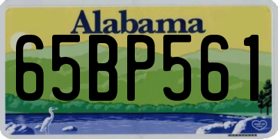 AL license plate 65BP561