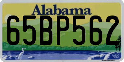 AL license plate 65BP562