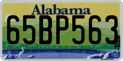 AL license plate 65BP563