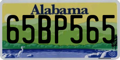AL license plate 65BP565