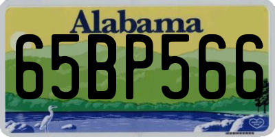 AL license plate 65BP566