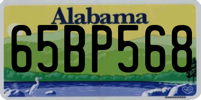 AL license plate 65BP568