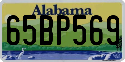 AL license plate 65BP569