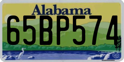 AL license plate 65BP574