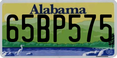 AL license plate 65BP575