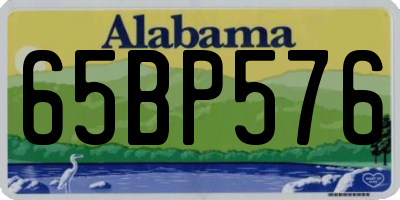 AL license plate 65BP576