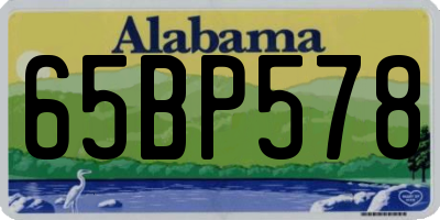 AL license plate 65BP578