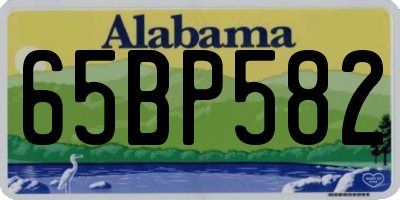 AL license plate 65BP582