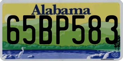 AL license plate 65BP583