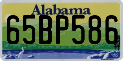 AL license plate 65BP586