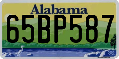 AL license plate 65BP587