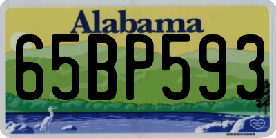 AL license plate 65BP593