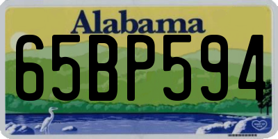 AL license plate 65BP594