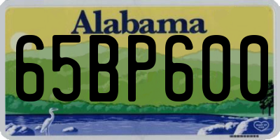 AL license plate 65BP600