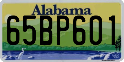 AL license plate 65BP601