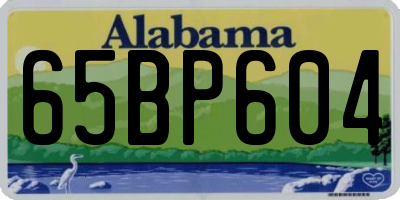 AL license plate 65BP604