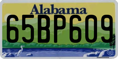 AL license plate 65BP609