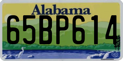 AL license plate 65BP614