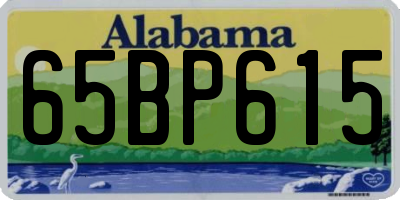 AL license plate 65BP615