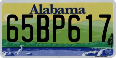 AL license plate 65BP617