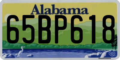 AL license plate 65BP618