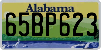 AL license plate 65BP623