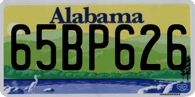 AL license plate 65BP626