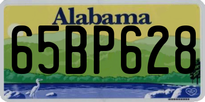 AL license plate 65BP628