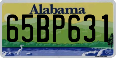 AL license plate 65BP631
