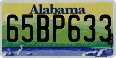 AL license plate 65BP633