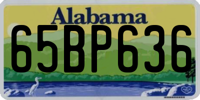 AL license plate 65BP636