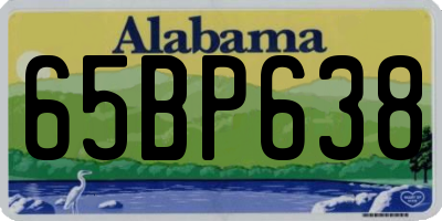 AL license plate 65BP638