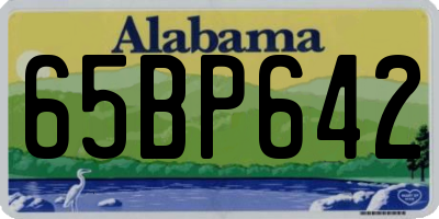 AL license plate 65BP642