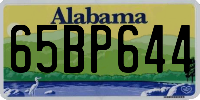 AL license plate 65BP644
