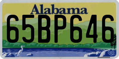AL license plate 65BP646