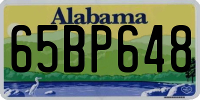 AL license plate 65BP648