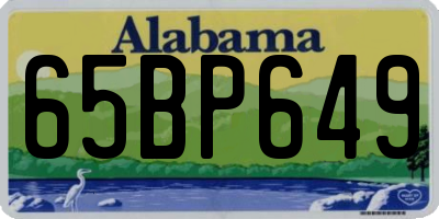 AL license plate 65BP649