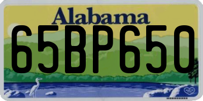 AL license plate 65BP650