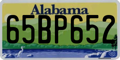 AL license plate 65BP652