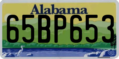 AL license plate 65BP653