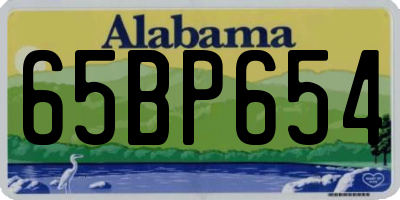 AL license plate 65BP654