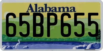 AL license plate 65BP655