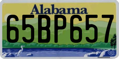 AL license plate 65BP657