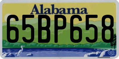 AL license plate 65BP658